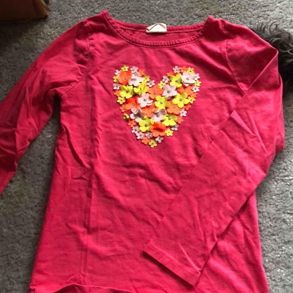 Mini Boden long sleeve shirt with flowers, 9-10y